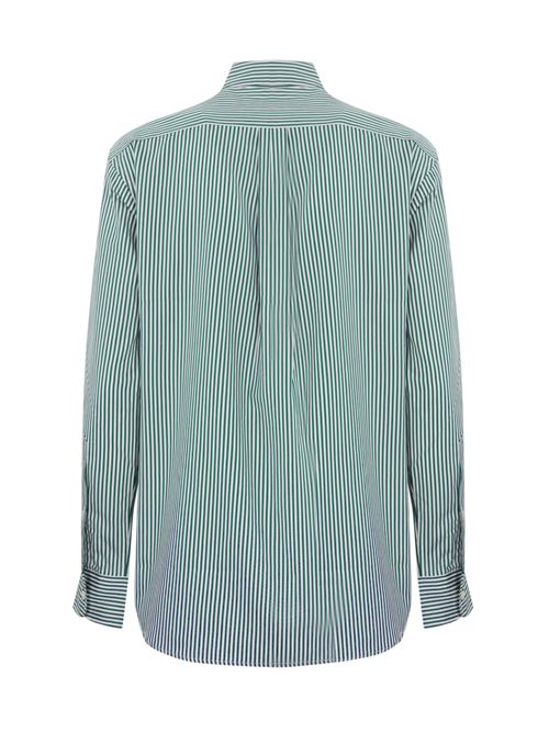 Camicia a righe in popeline verde bianco POLO RALPH LAUREN | 211 910743027